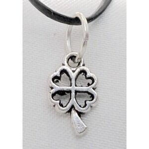New Tiny Good‎ Lucky Shamrock Charm 4 Leaf Clover Silver St Patricks Day Irish